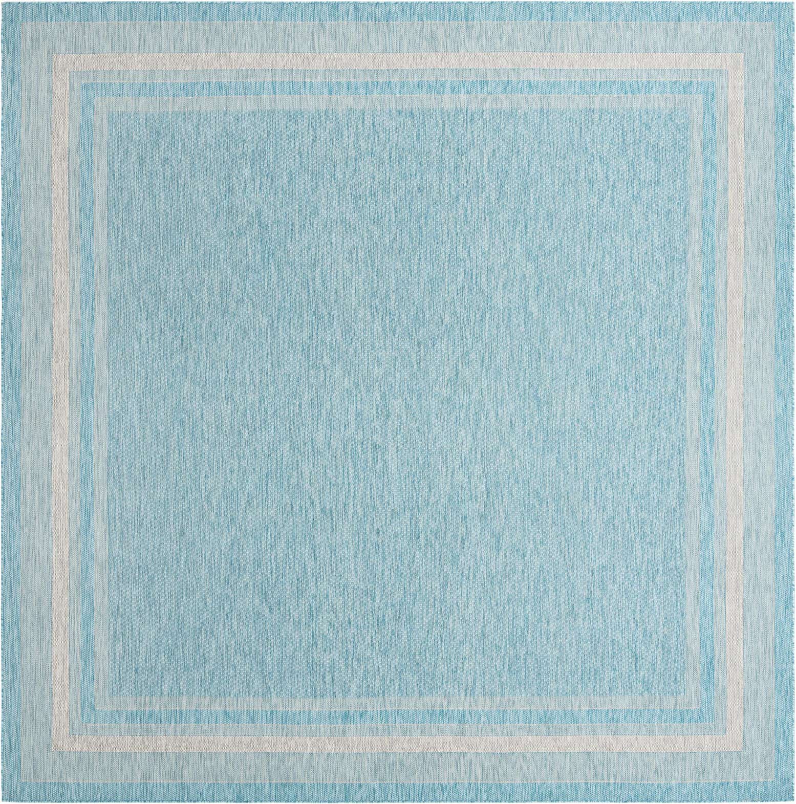 13' x 13' Easy-Clean Border Indoor / Outdoor Square Rug
