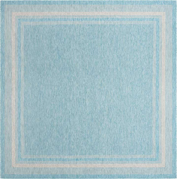 13' x 13' Easy-Clean Border Indoor / Outdoor Square Rug