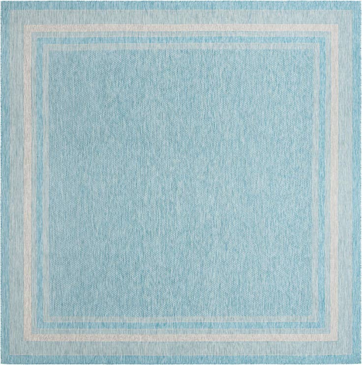 Detail image of 13' x 13' Easy-Clean Border Indoor / Outdoor Square Rug