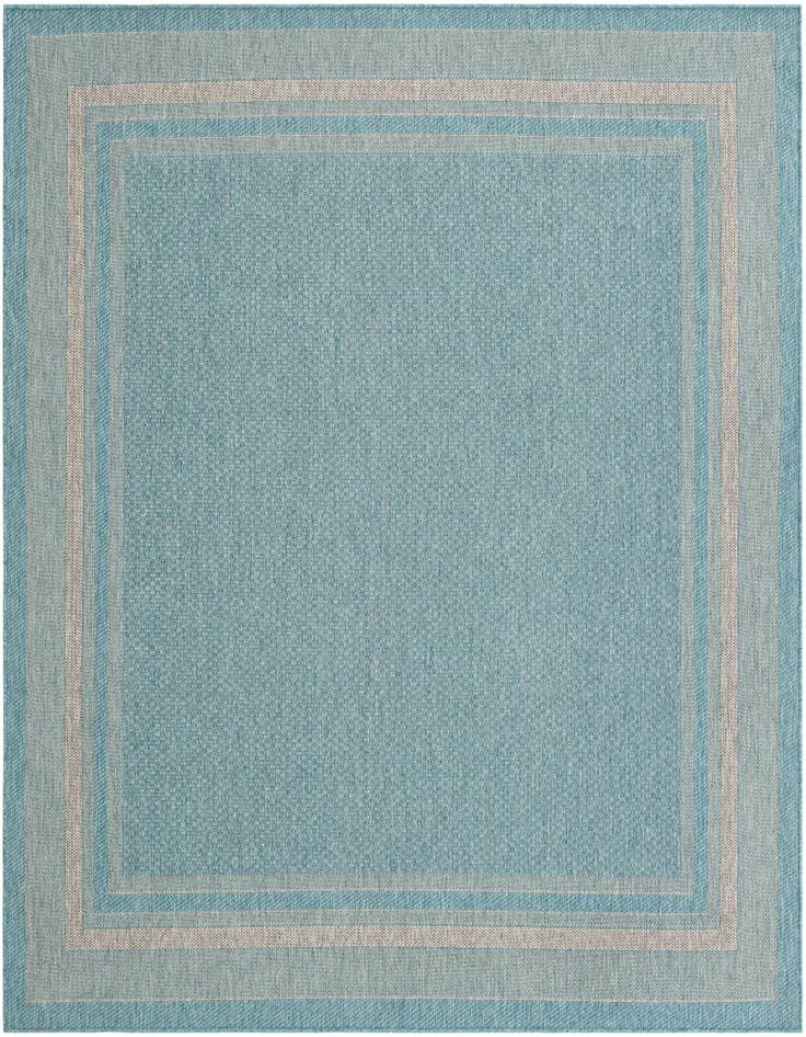 Detail image of 7' 10 x 7' 10 Easy-Clean Border Indoor / Outdoor Square Rug