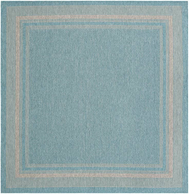 Detail image of 7' 10 x 7' 10 Easy-Clean Border Indoor / Outdoor Square Rug