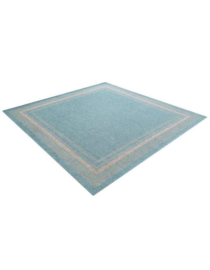 7' 10 x 7' 10 Easy-Clean Border Indoor / Outdoor Square Rug