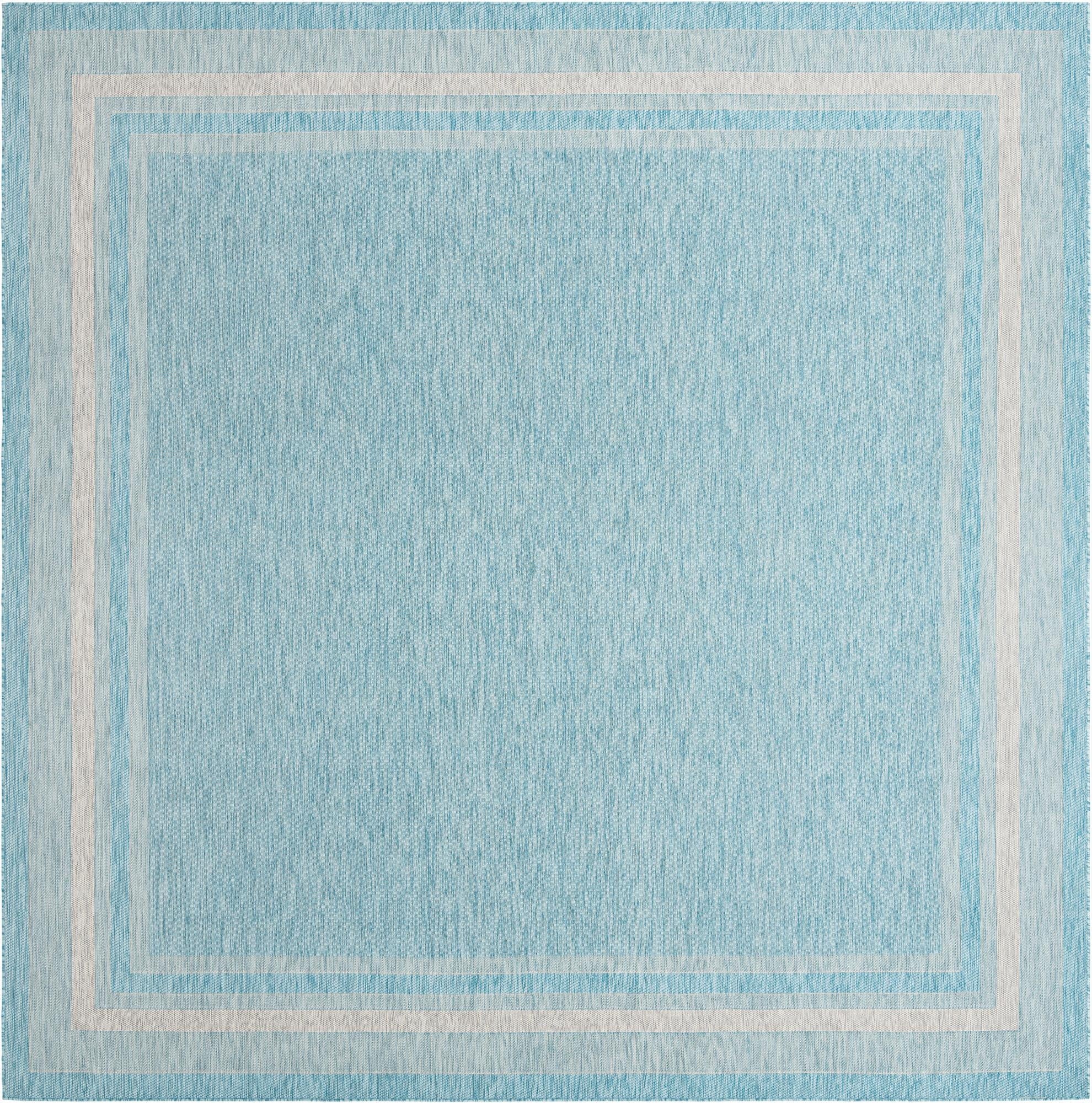 13' x 13'  Washable Border Indoor / Outdoor Square Rug