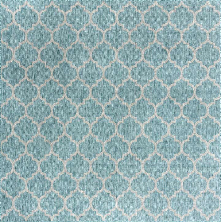 10' 8 x 10' 8 Easy-Clean Lattice Indoor / Outdoor Square Rug