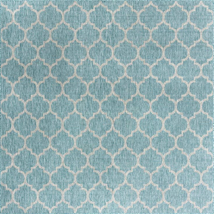 Detail image of 10' 8 x 10' 8 Easy-Clean Lattice Indoor / Outdoor Square Rug