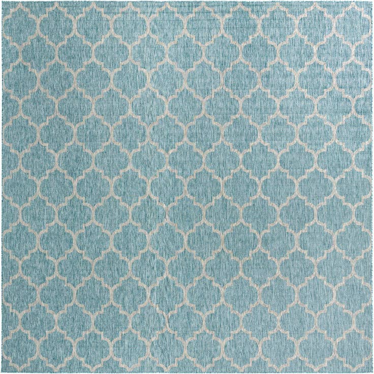 Detail image of 13' x 13' Easy-Clean Lattice Indoor / Outdoor Square Rug