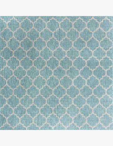 10' 8 x 10' 8 Easy-Clean Lattice Indoor / Outdoor Square Rug