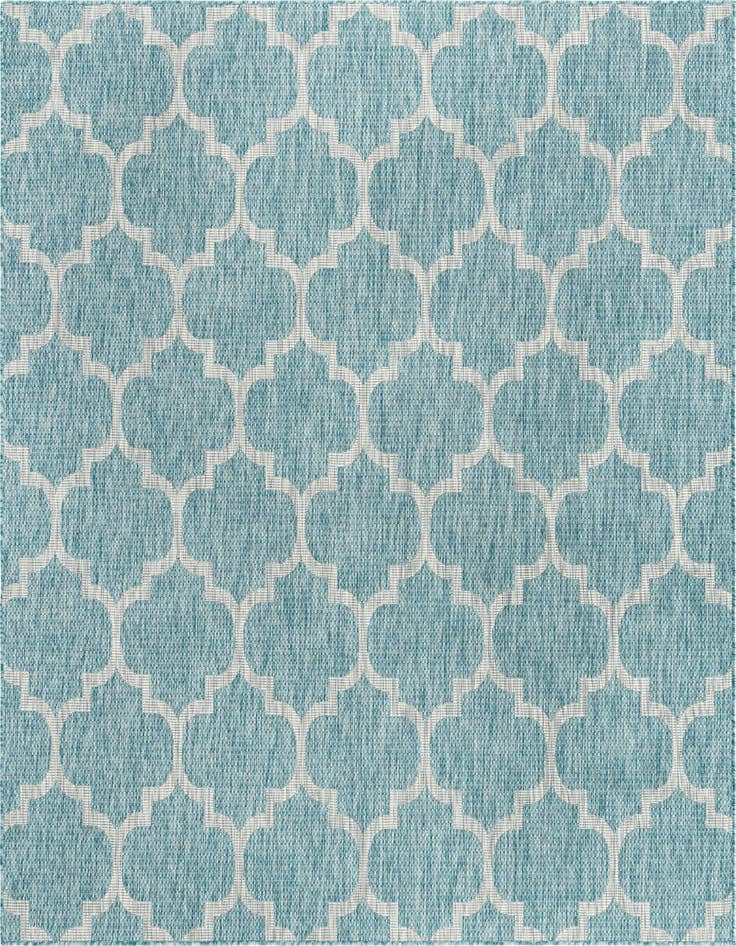 Detail image of 7' 10 x 7' 10 Easy-Clean Trellis Indoor / Outdoor Square Rug