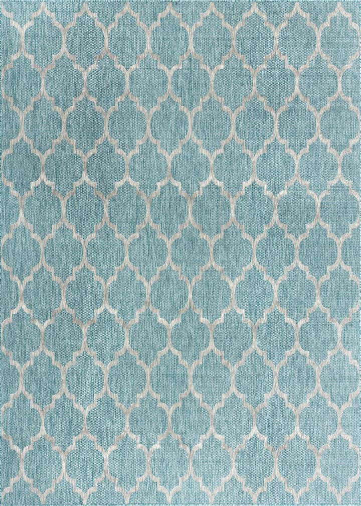 10' 8 x 10' 8 Easy-Clean Trellis Indoor / Outdoor Square Rug