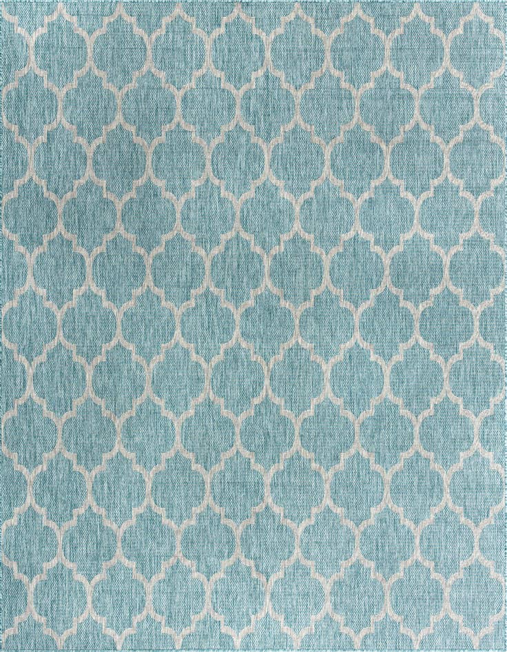 Detail image of 10' 8 x 10' 8 Easy-Clean Trellis Indoor / Outdoor Square Rug