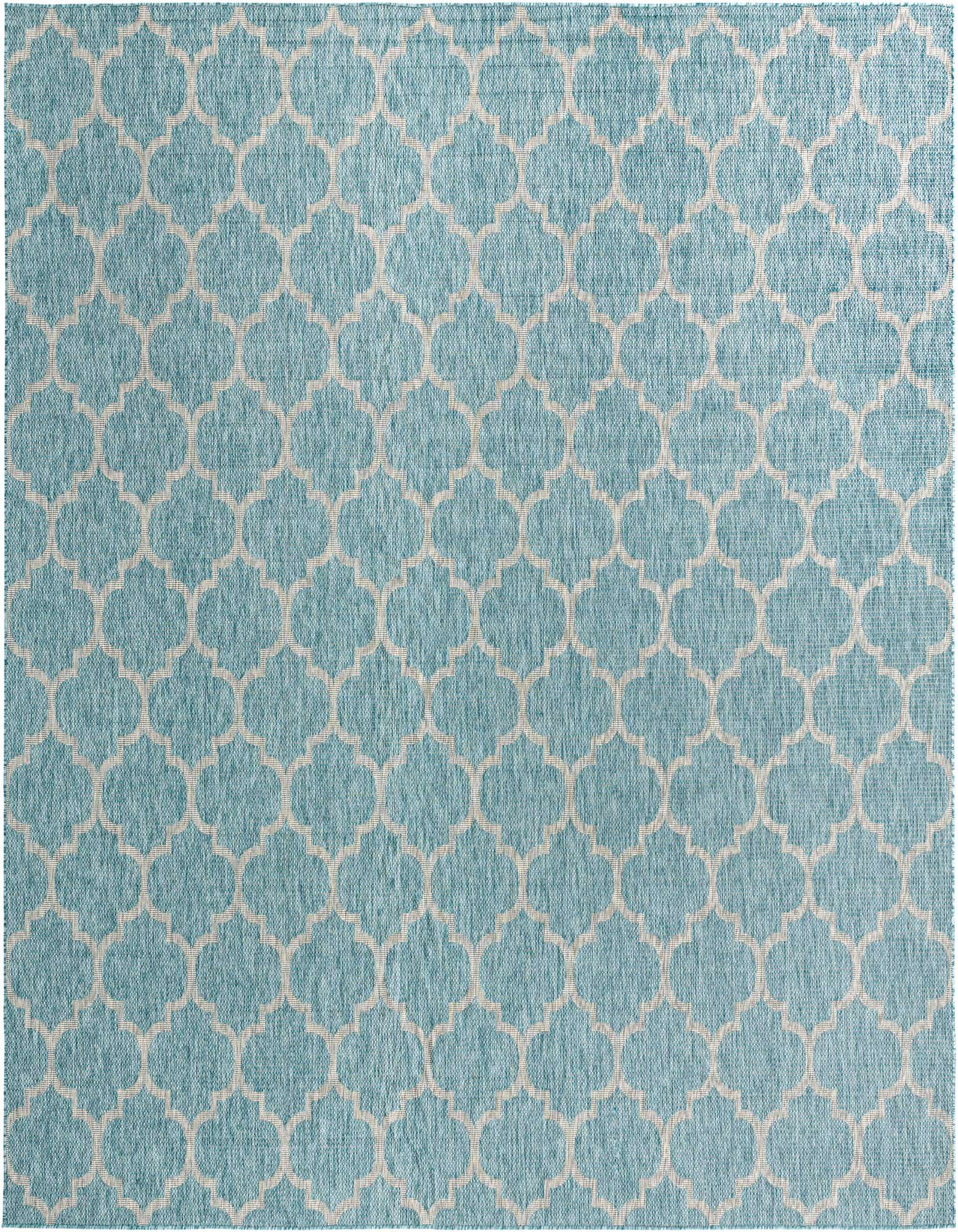 13' x 13' Easy-Clean Trellis Indoor / Outdoor Square Rug
