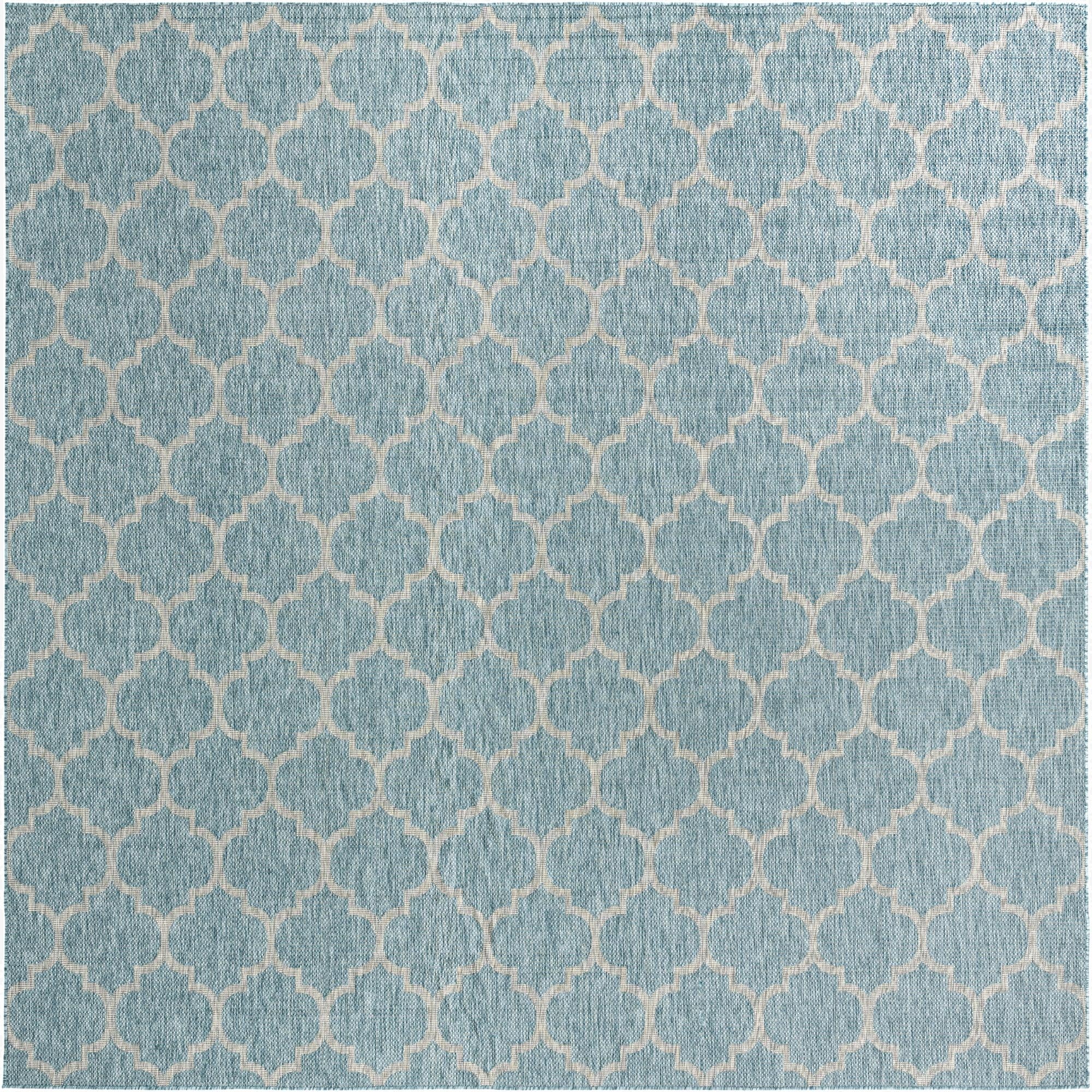 13' x 13'  Washable Trellis Indoor / Outdoor Square Rug
