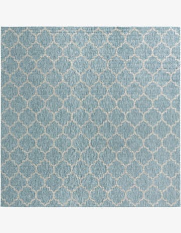 13' x 13' Easy-Clean Trellis Indoor / Outdoor Square Rug