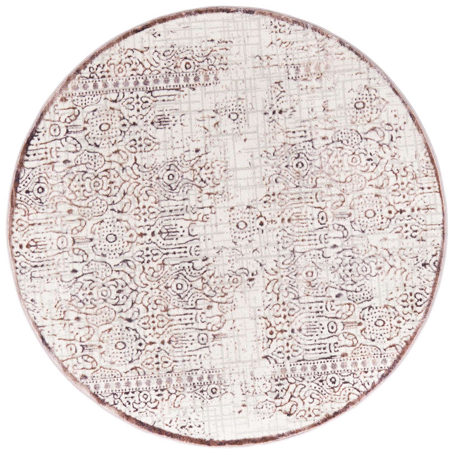 5' 3 x 5' 3 Ardmore · Patchwork rug, mauve