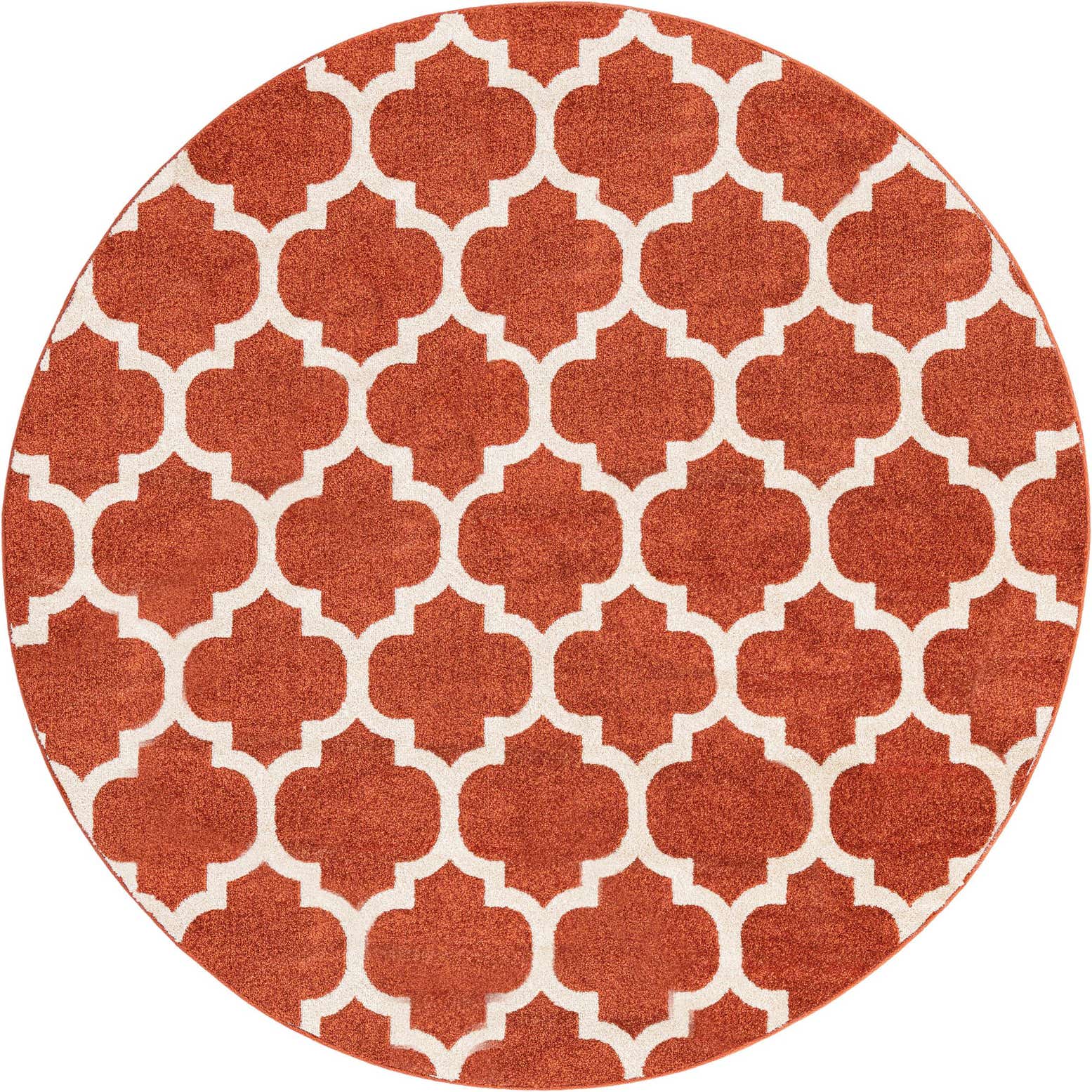 6' x 6' Arkwright · Trellis rug, terracotta and beige