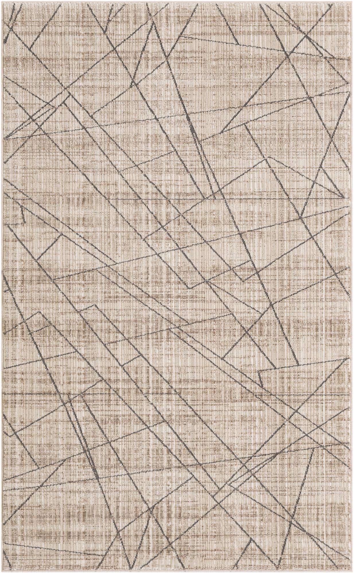 3' x 5' Arnett · Abstract rug, fjord beige