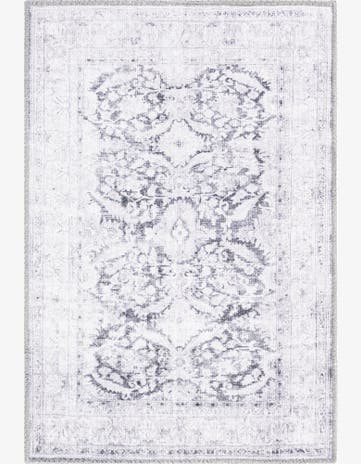 Augusta · Border Washable Rug, charcoal