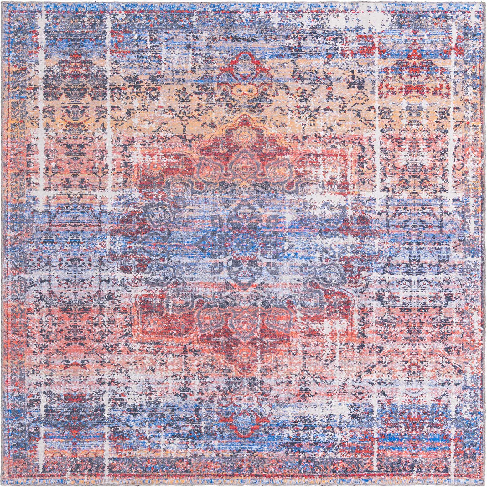 7' 3 x 7' 3 Washable Francesca Square Rug