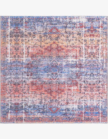 7' 3 x 7' 3 Washable Renaissance Square Rug