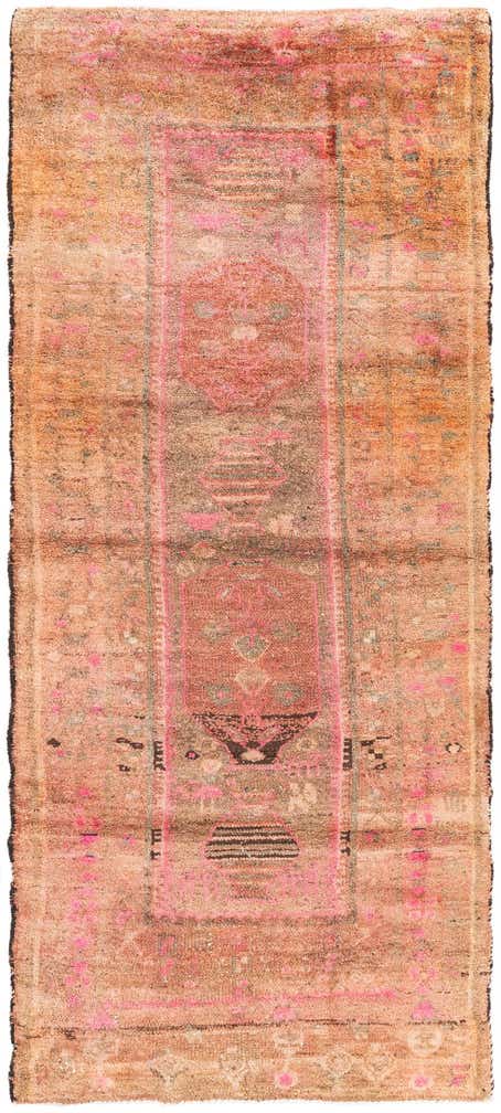 3' 5 x 7' 10 Hand Knotted Ultra Vintage Persian Wool Runner Rug