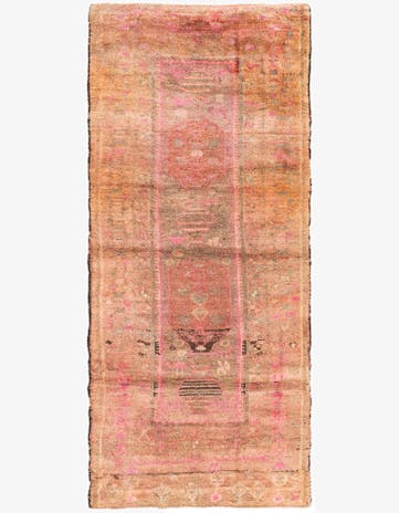 3' 5 x 7' 10 Hand Knotted Ultra Vintage Persian Wool Runner Rug