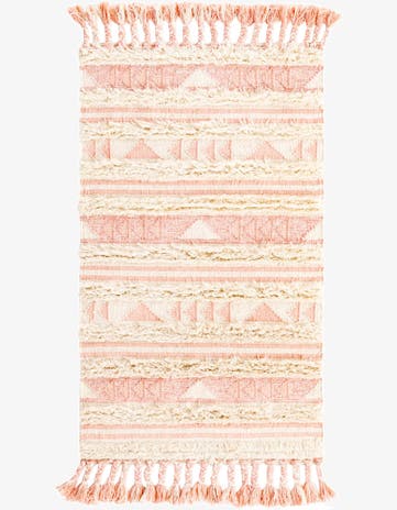 Baby Pink Hand Woven Arizona Wool Rug