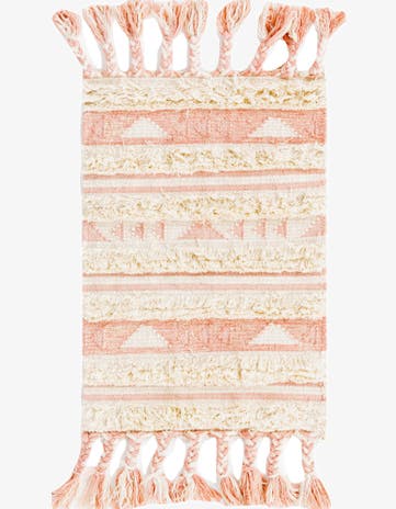 Baby Pink Hand Woven Arizona Wool Rug