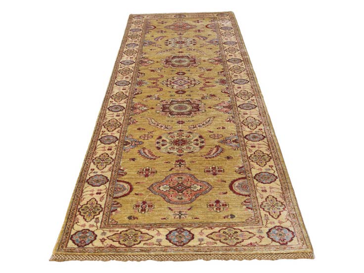 Detail image of 2' 11 x 9' 8 Hand Knotted Ariana Ziegler Runner Rug