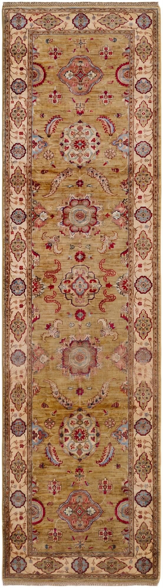 2' 11 x 10' 6 Hand Knotted Ariana Ziegler Runner Rug