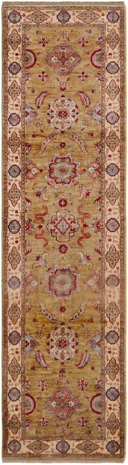 Detail image of 2' 11 x 10' 6 Hand Knotted Ariana Ziegler Runner Rug