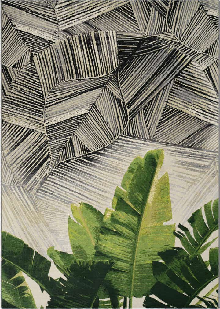 6' x 9' Easy-Clean Botanical Indoor / Outdoor Rug