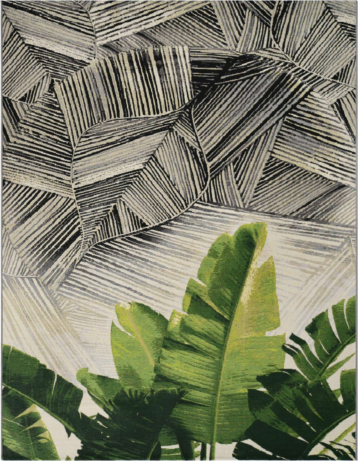 6' x 9' Easy-Clean Botanical Indoor / Outdoor Rug