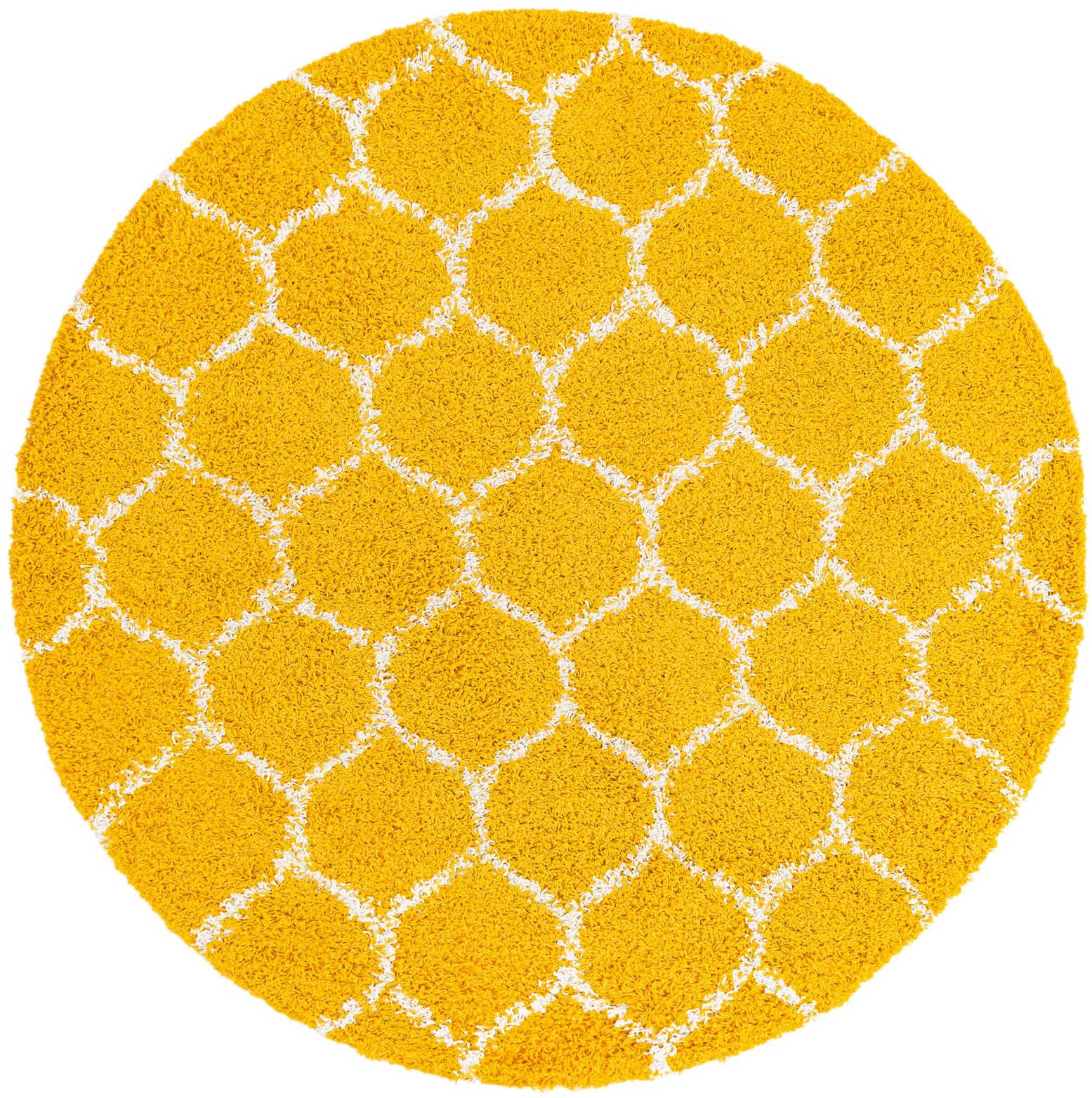 6' x 6' Barnett · Trellis Shag Rug, yellow