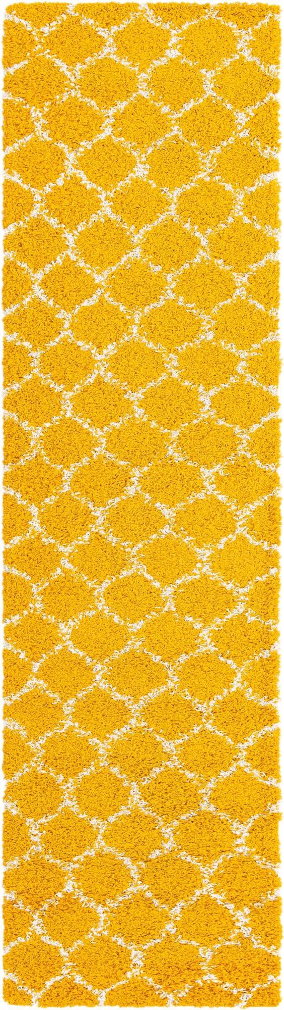 Barnett · Lattice Shag Rug, yellow