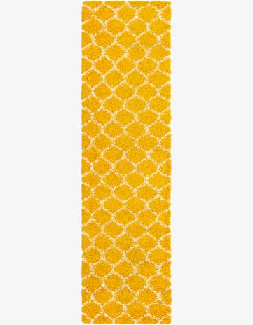 Barnett · Lattice Shag Rug, yellow