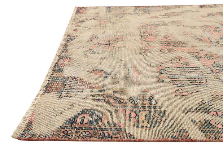 4' x 6' 3 Hand Knotted Ultra Vintage Persian Wool Rug