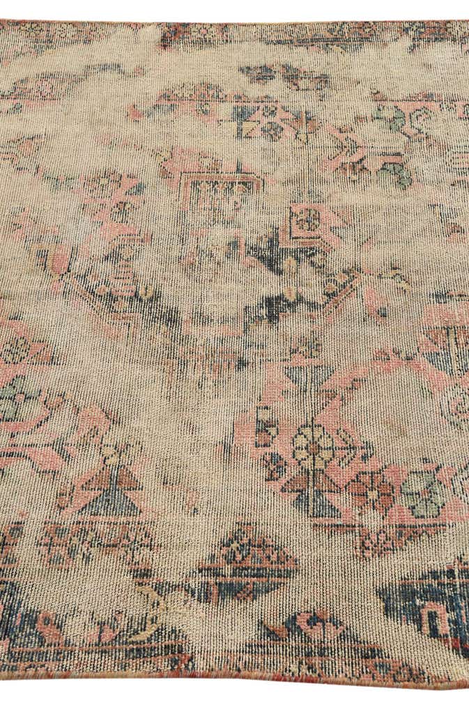 4' x 6' 3 Hand Knotted Ultra Vintage Persian Wool Rug