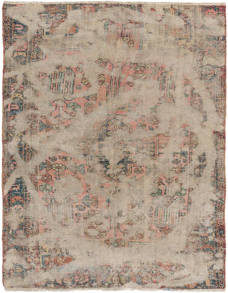 Detail image of 4' x 6' 3 Hand Knotted Ultra Vintage Persian Wool Rug