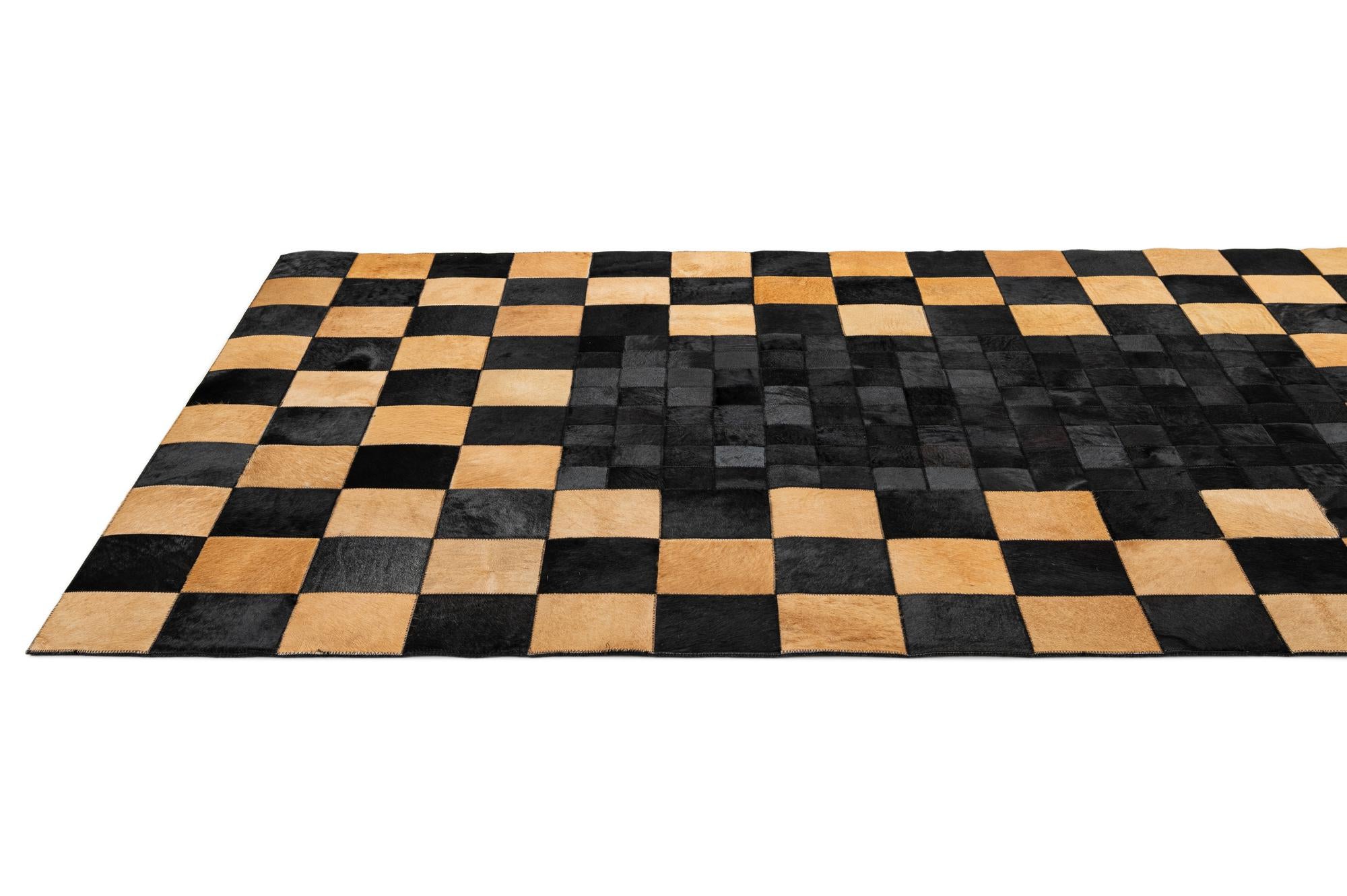 5' 1 x 8' Cowhide - Patchwork Rug