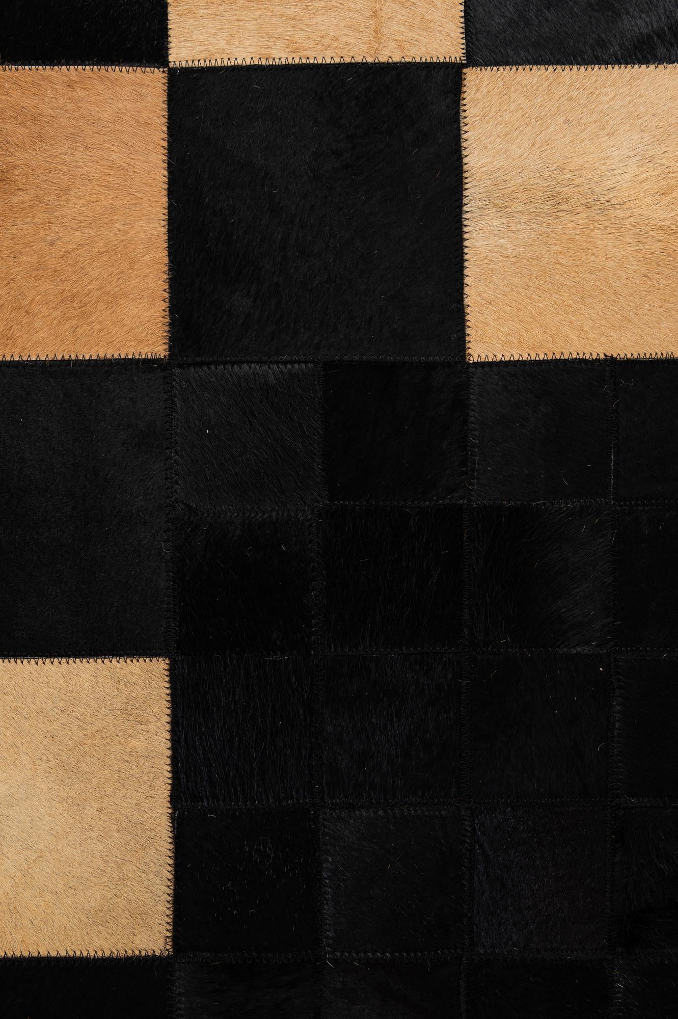 5' 1 x 8' Cowhide - Patchwork Rug