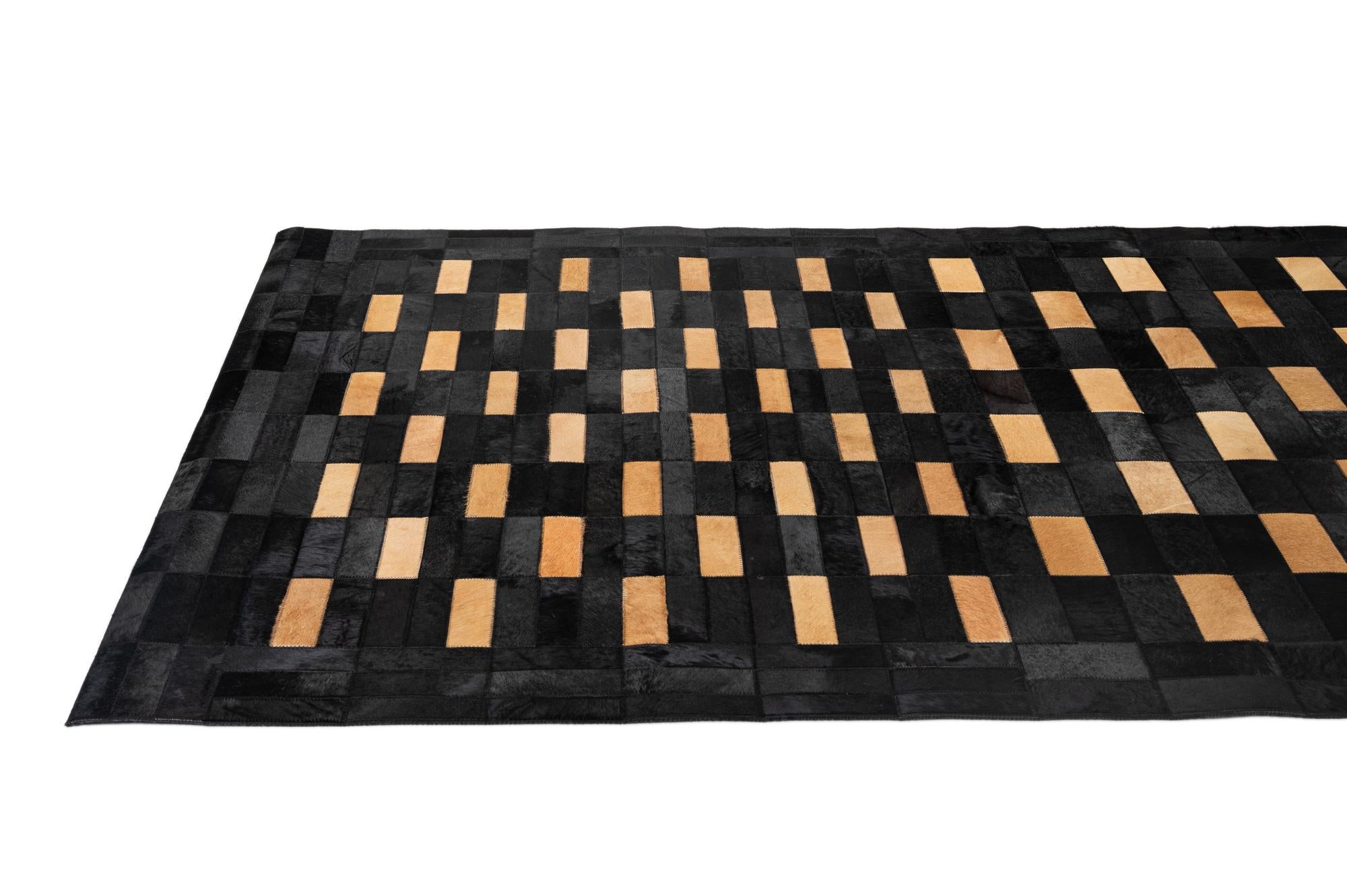 5' 1 x 8' Cowhide - Patchwork Rug