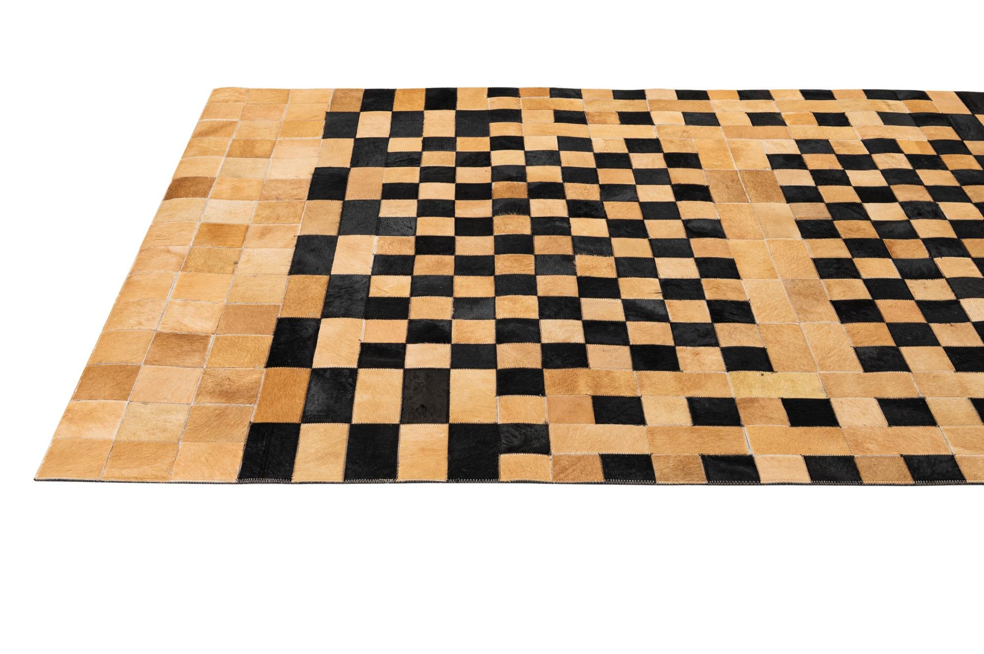 5' 1 x 8' Cowhide - Patchwork Rug