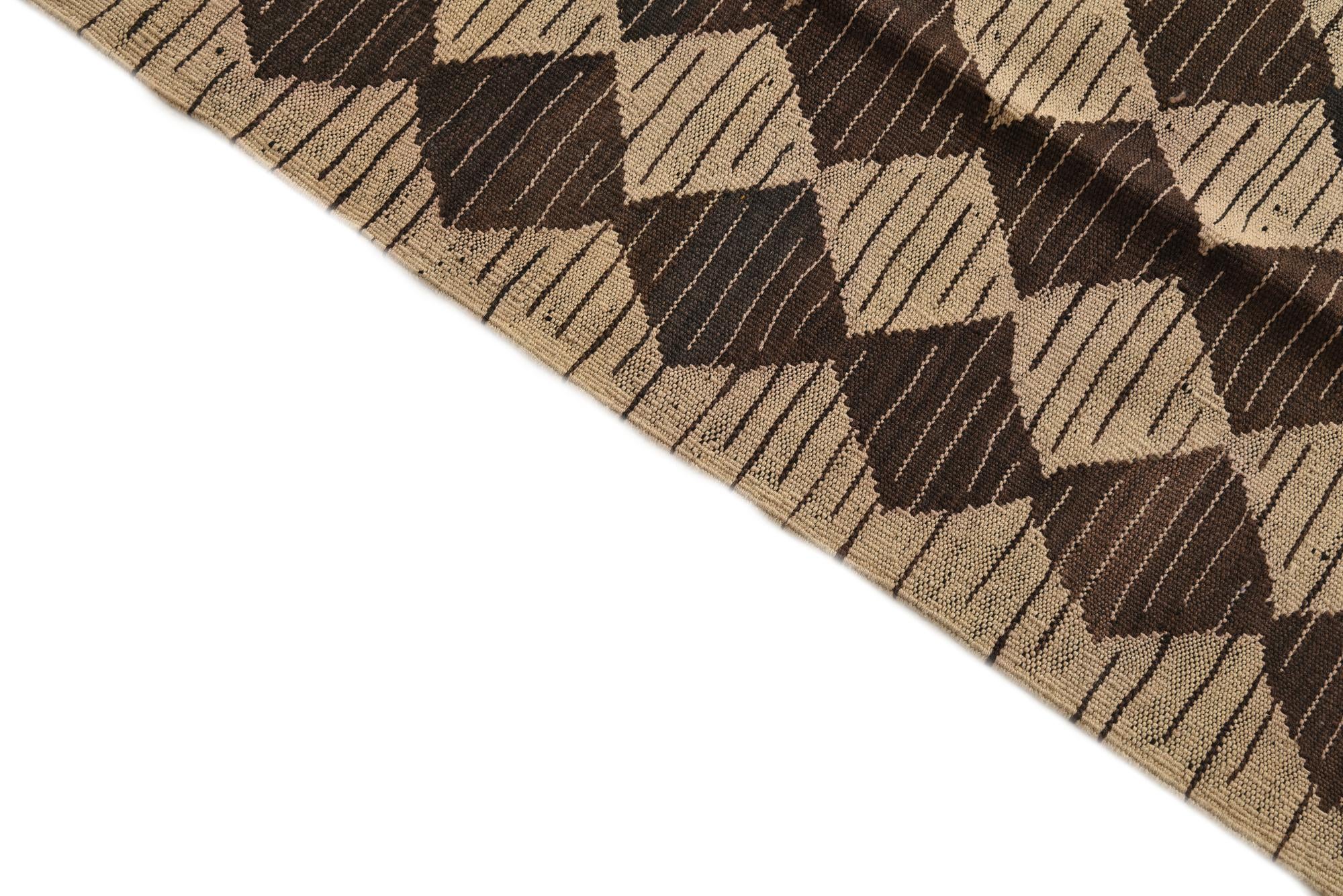 5' x 6' 4 Hand Woven Kilim Modern Wool Rug