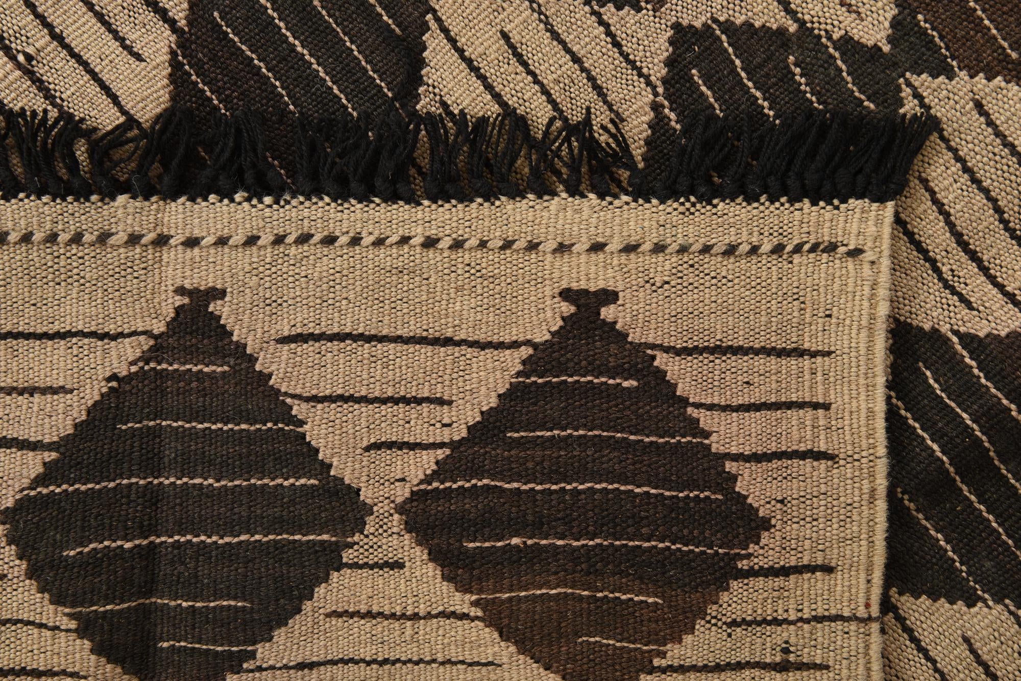 5' x 6' 4 Hand Woven Kilim Modern Wool Rug