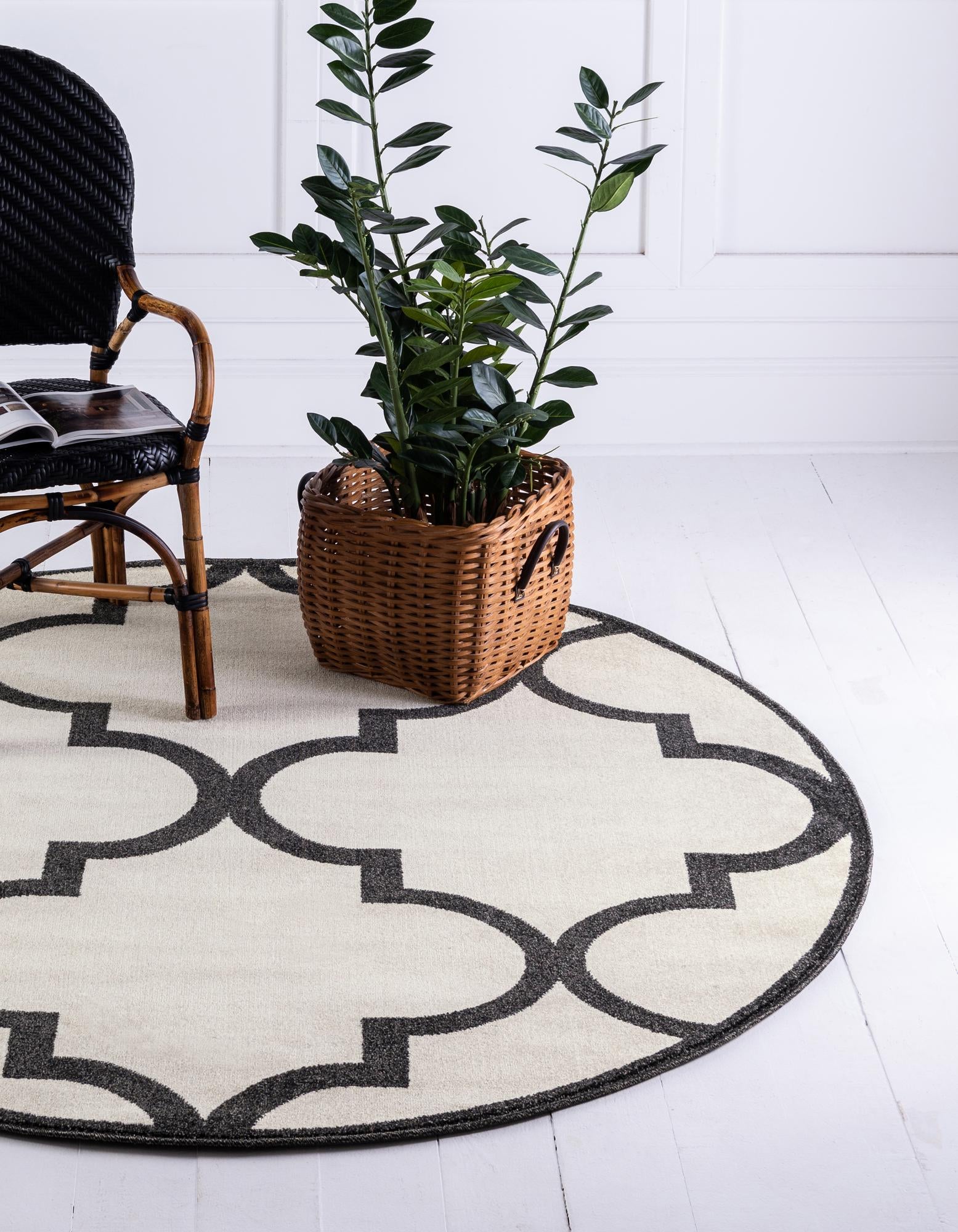 6' x 6' Lattice Round Rug