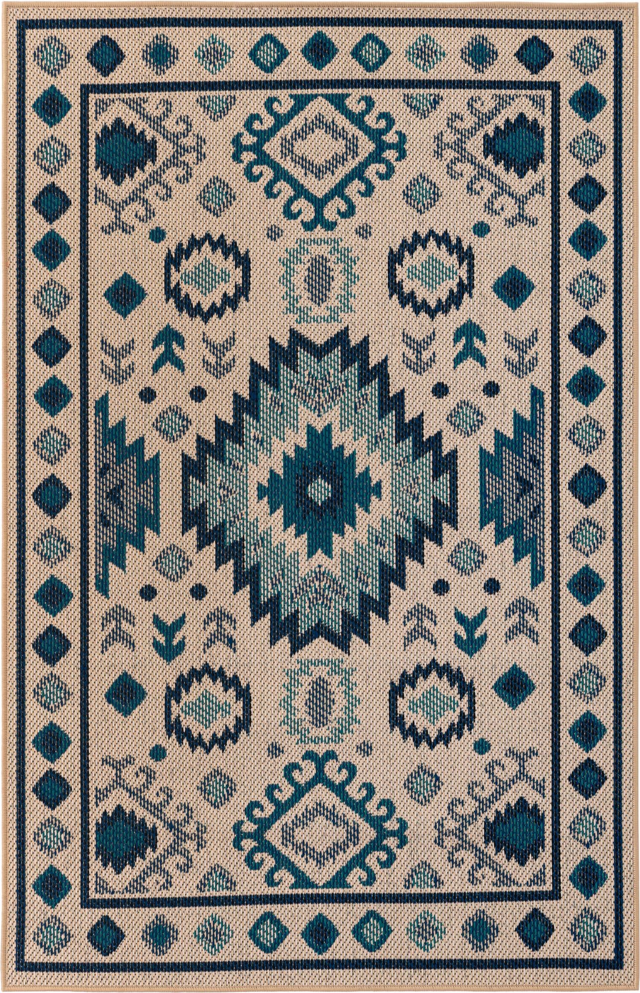 Rug Beige and Blue Swatch link