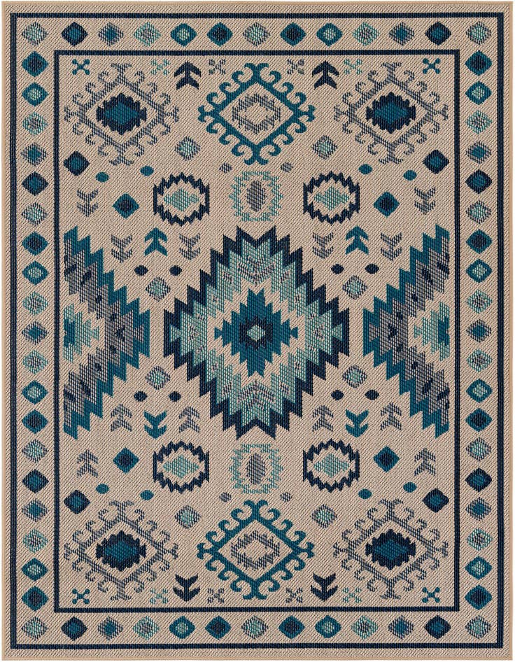 Detail image of 5' 3 x 8' Easy-Clean Baja Indoor / Outdoor Rug