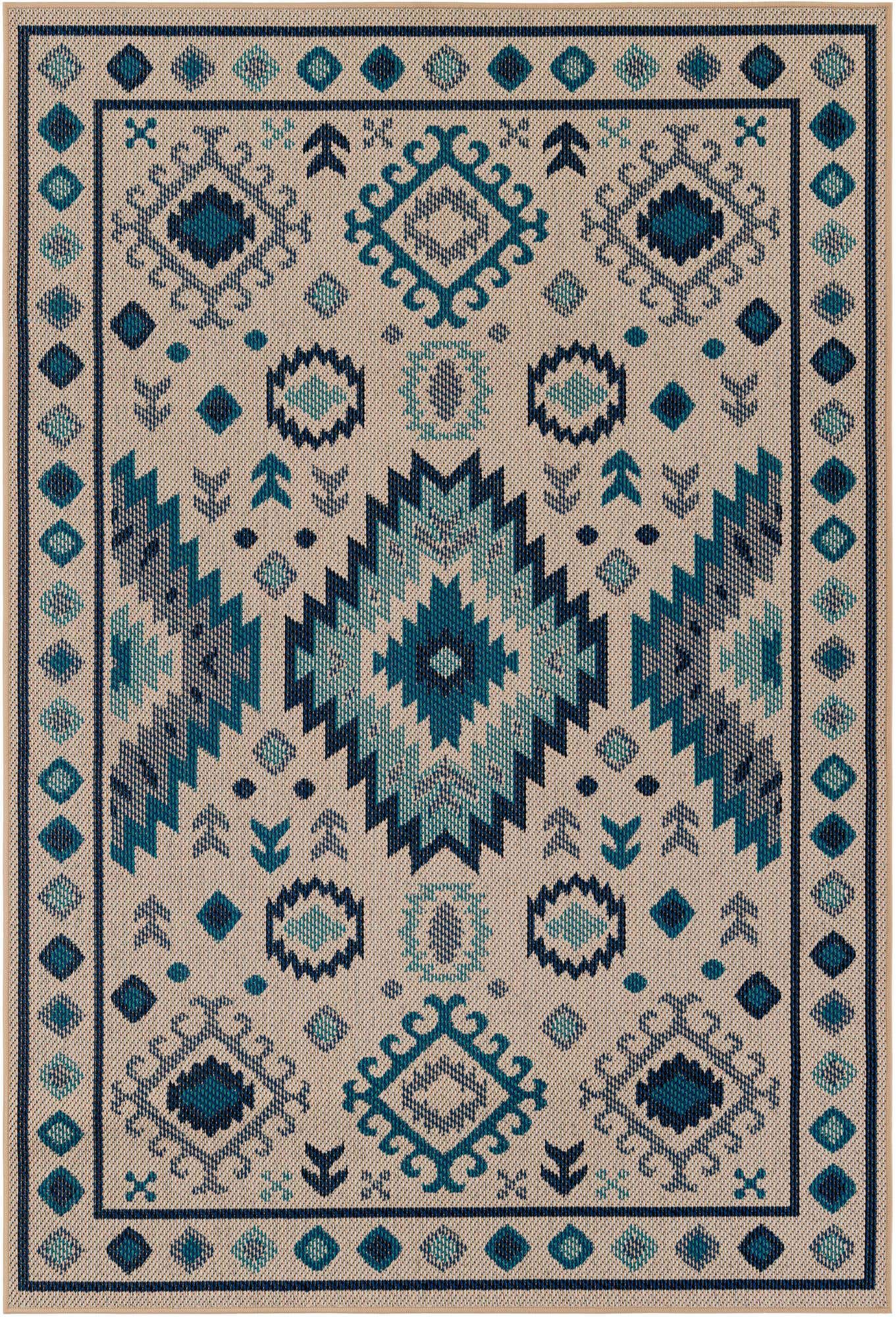 5' 3 x 8' Easy-Clean Baja Indoor / Outdoor Rug