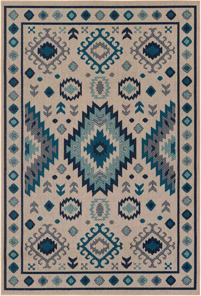 5' 3 x 8' Easy-Clean Baja Indoor / Outdoor Rug