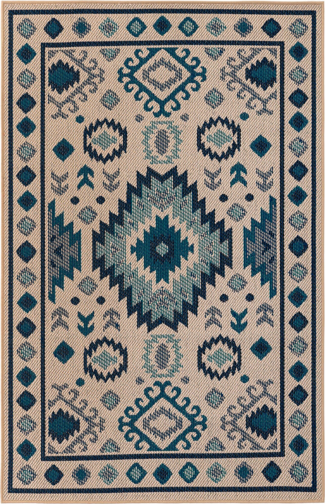 4' x 6'  Washable Baja Indoor / Outdoor Rug